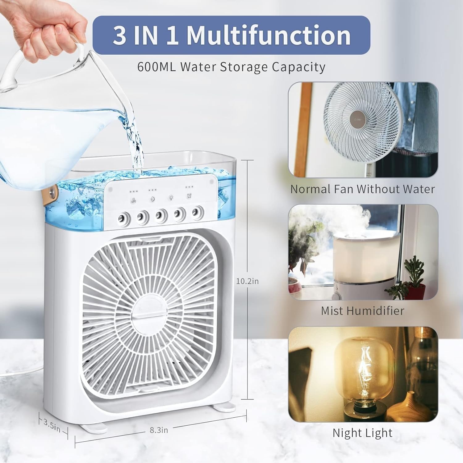 Portable Air cooler Table fan with humidifier